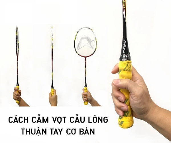 Cách cầm vợt thuận tay