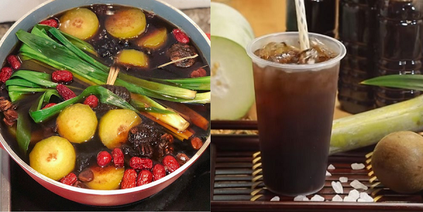 Một ly nước sâm nấu bằng đường phèn có thể chứa từ 100 đến 200 calo